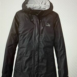 L.L. Bean Women's Black Trail Model Rain Jacket Plus Size 2X